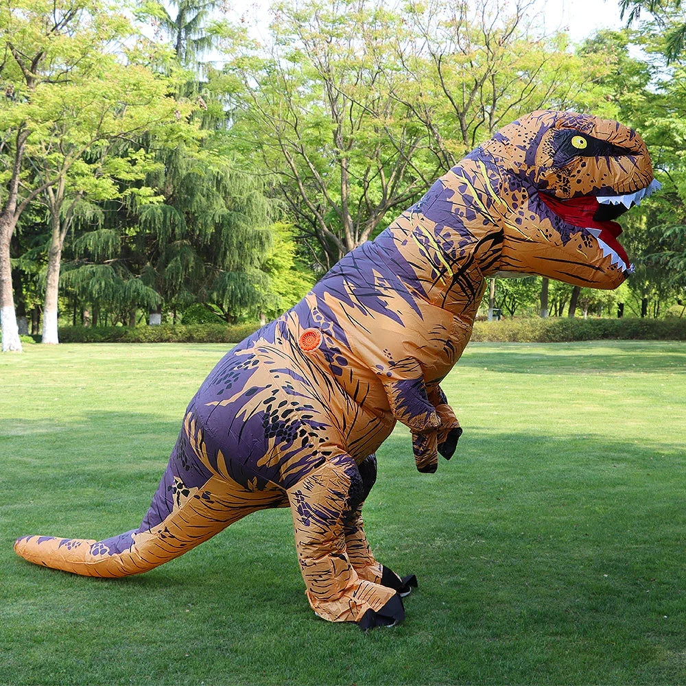 Disfraz inflable dinosaurio t-rex gigante halloween adulto divertido - Vista 5