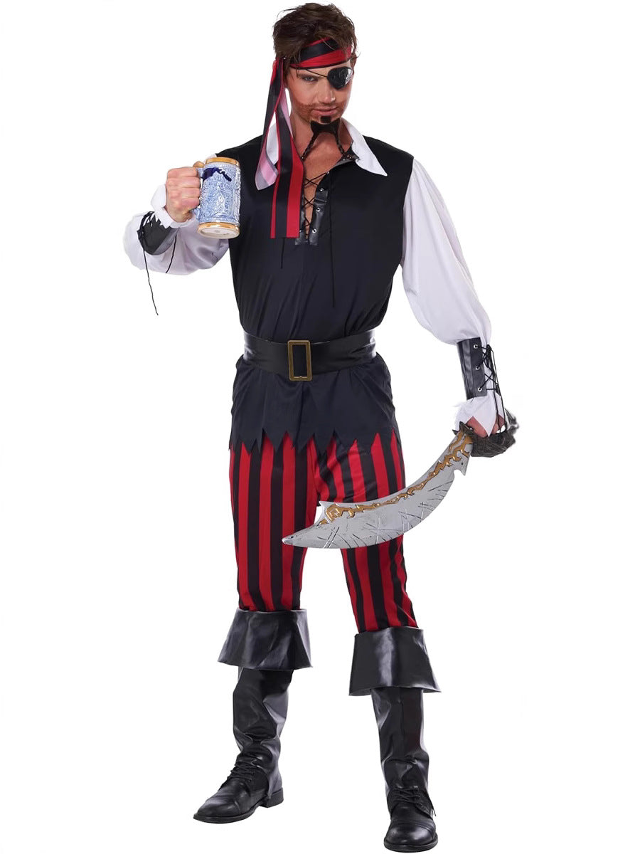 Disfraz pirata adulto halloween bucanero completo con accesorios - Vista 5
