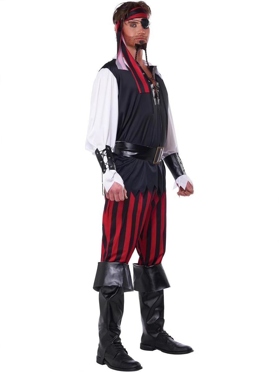Disfraz pirata adulto halloween bucanero completo con accesorios - Vista 2