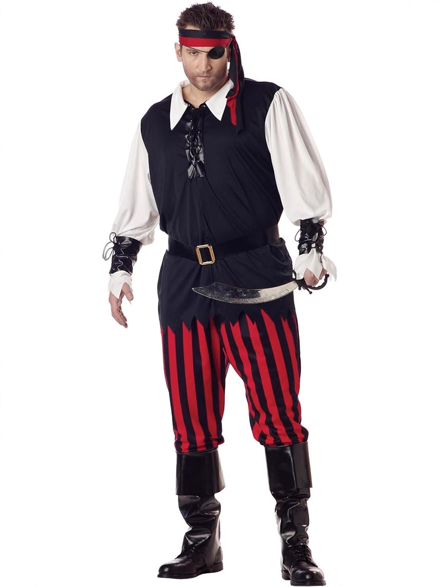 Disfraz pirata adulto halloween bucanero completo con accesorios - Vista 3
