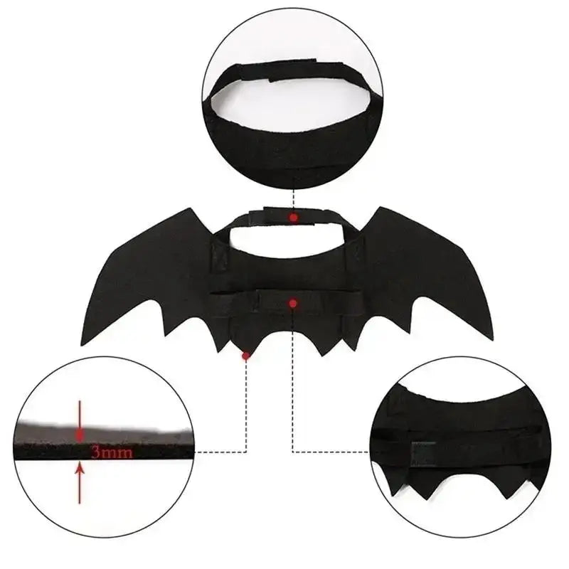 Disfraz halloween gato perro alas murcielago con arnes ultraligeras mascota - Vista 4