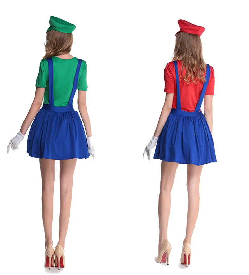 Disfraces pareja mario luigi halloween super mario bros adultos - Vista 4
