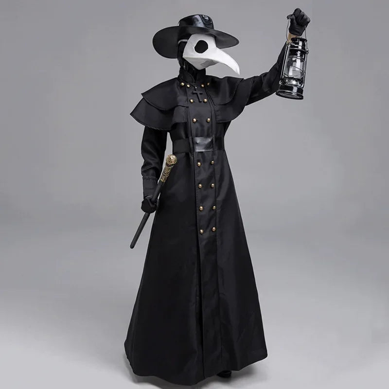 Traje medico peste negra deluxe completo disfraz halloween terror - Vista 4