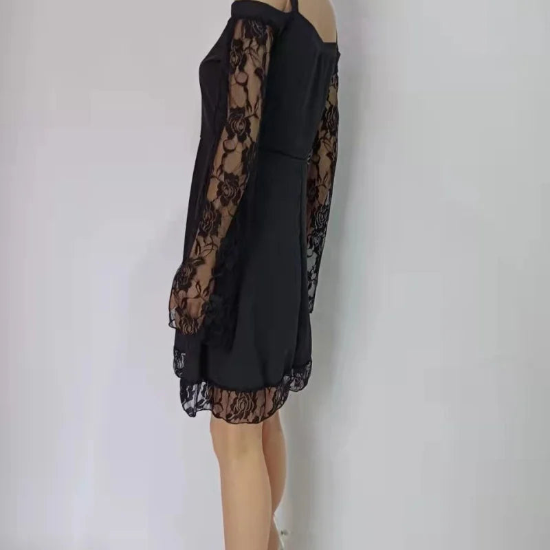 Vestido medieval mujer halloween epoca con encaje y mangas acampanadas - Vista 2