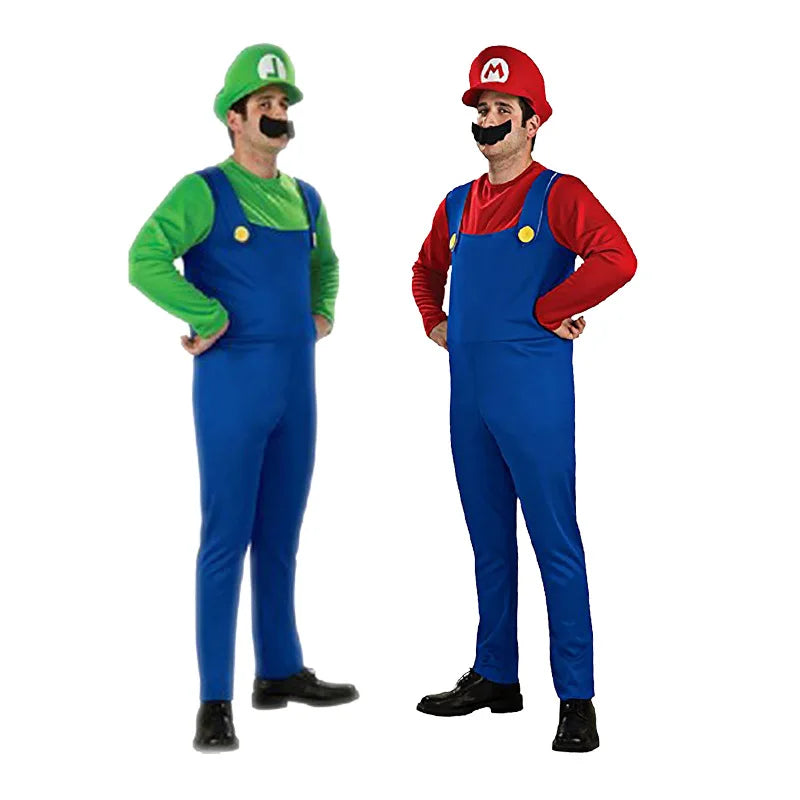 Disfraces pareja mario luigi halloween super mario bros adultos