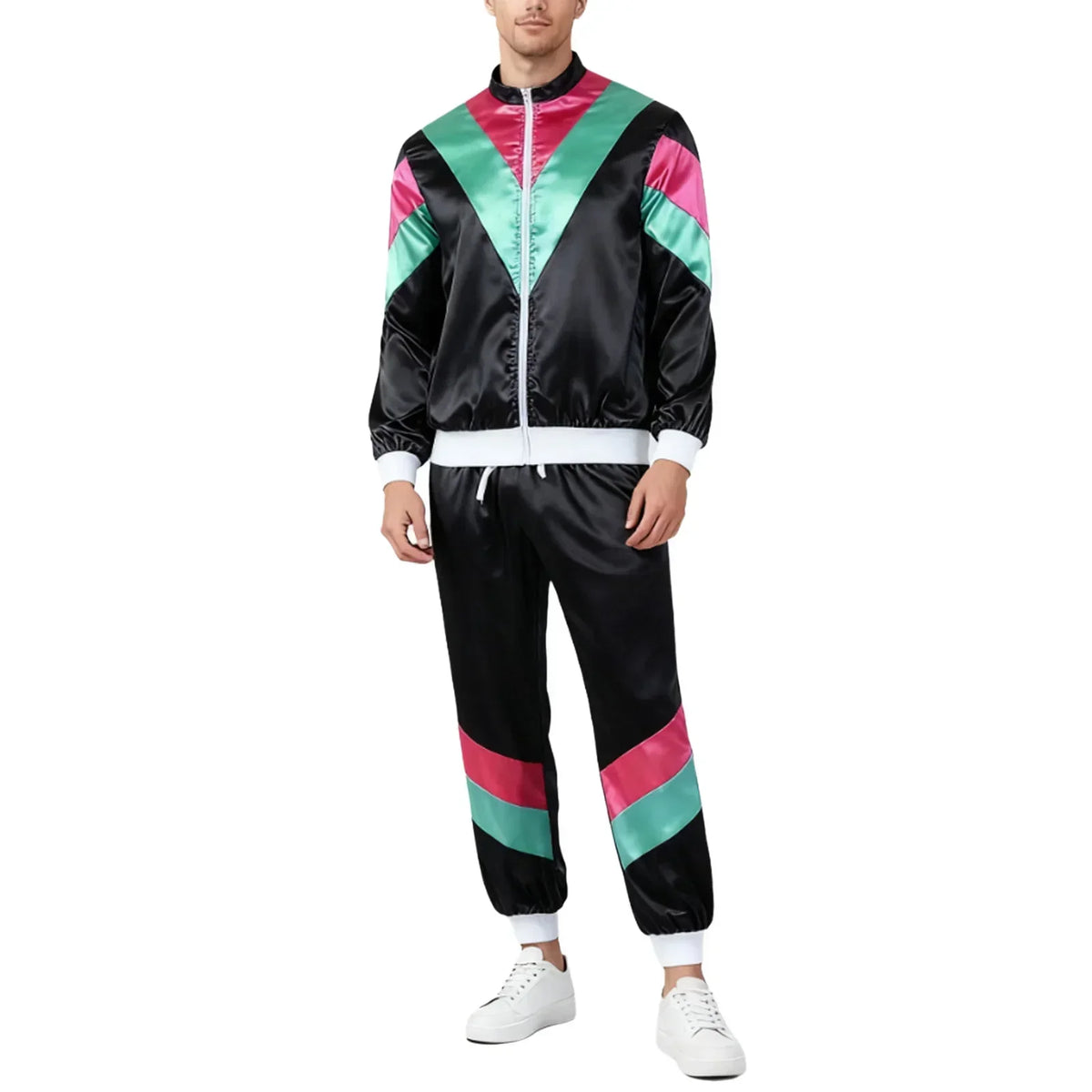 Disfraz chandal retro anos 80 halloween adulto multicolor disco - Vista 4