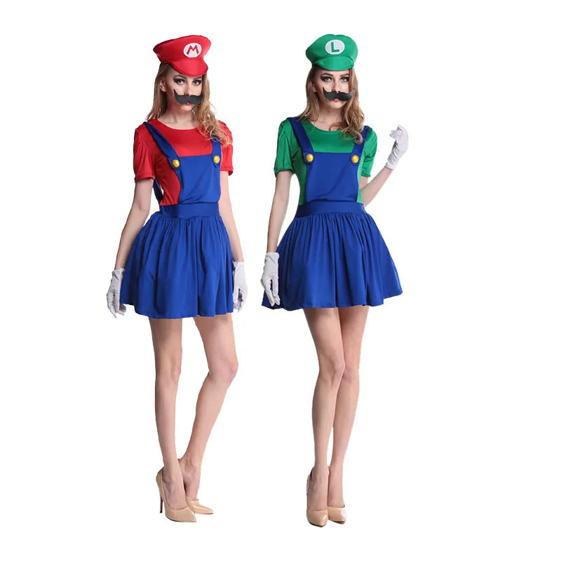 Disfraces pareja mario luigi halloween super mario bros adultos - Vista 3