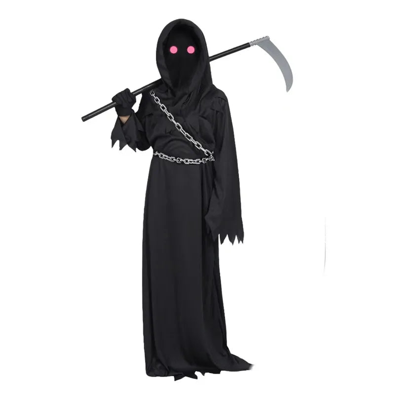 Disfraz segador muerte nino halloween ojos rojos guardana infantil - Vista 2
