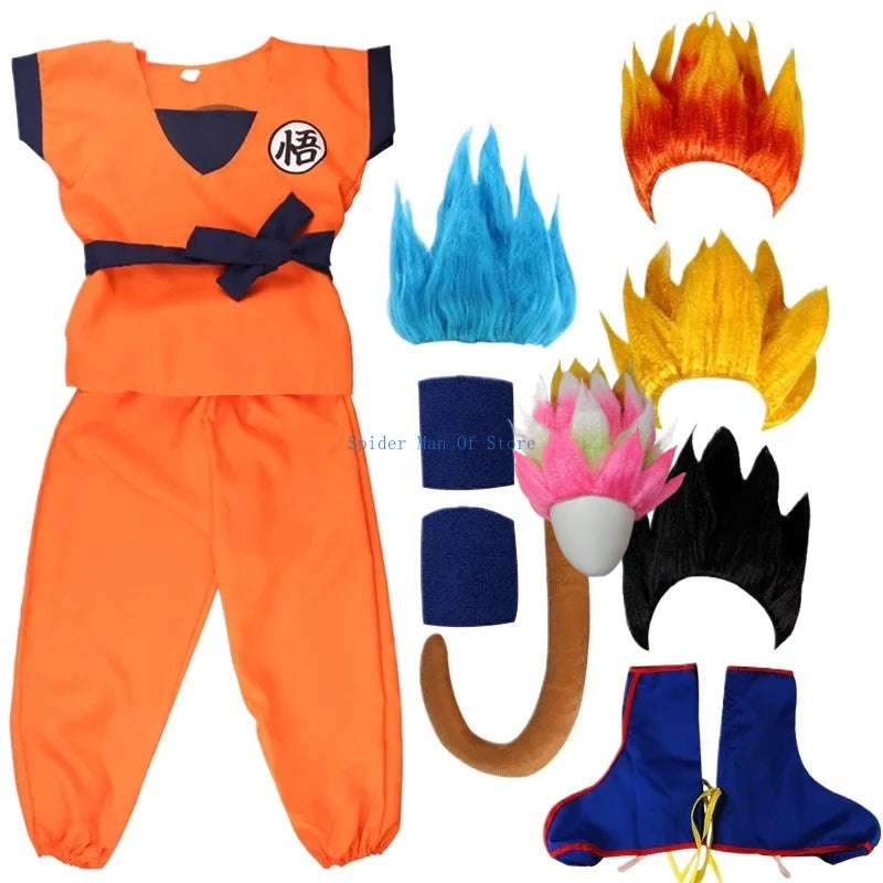 Disfraz goku dragon ball z halloween cosplay adulto nino completo