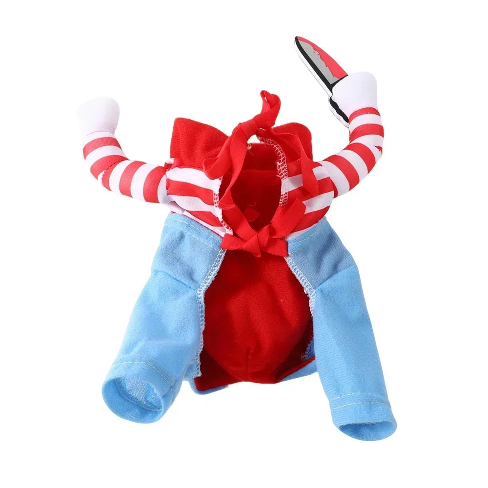 Disfraz halloween perro muneco asesino cuchillo espuma mascota divertido - Vista 5