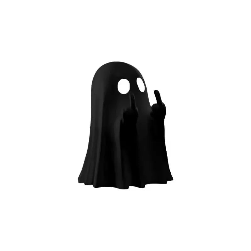 Estatua fantasma rebelde decoracion halloween con peineta divertida - Vista 5