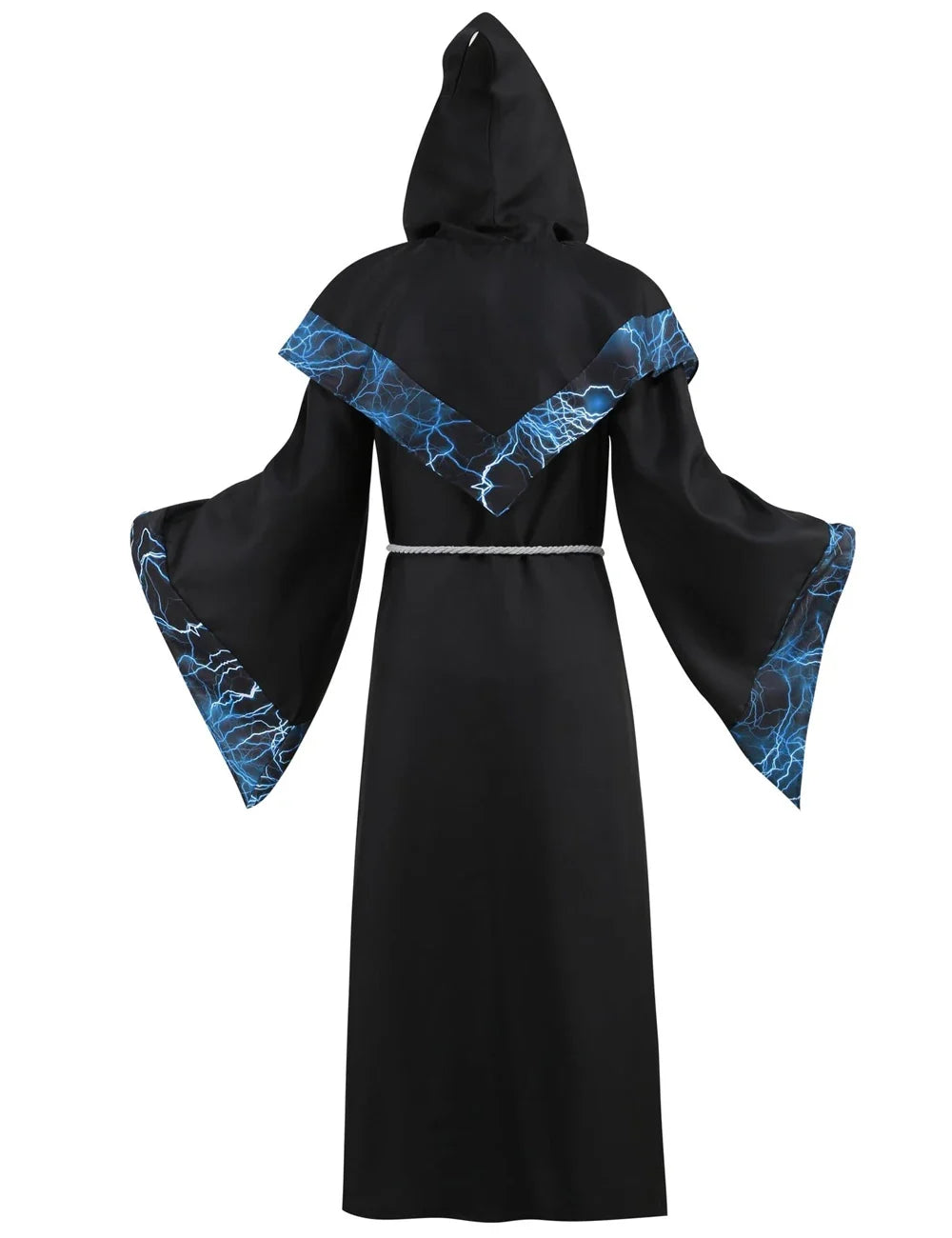 Disfraz mago oscuro hechicero medieval halloween adulto tunica - Vista 3