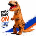 Disfraz inflable dinosaurio t-rex gigante halloween adulto divertido
