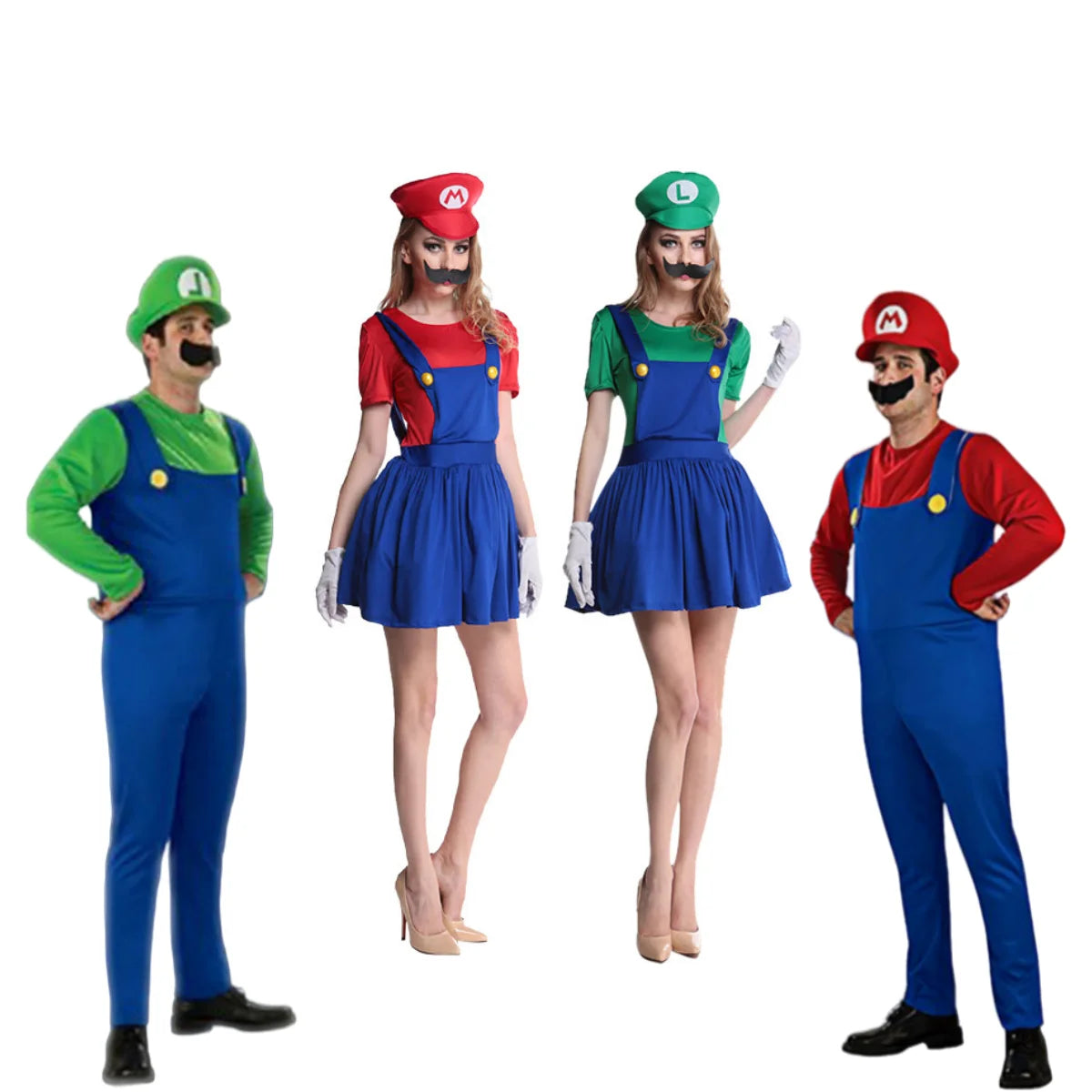 Disfraces pareja mario luigi halloween super mario bros adultos - Vista 2