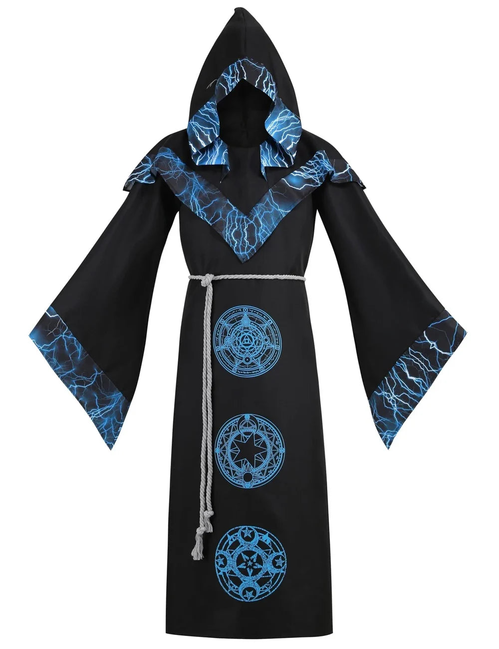 Disfraz mago oscuro hechicero medieval halloween adulto tunica