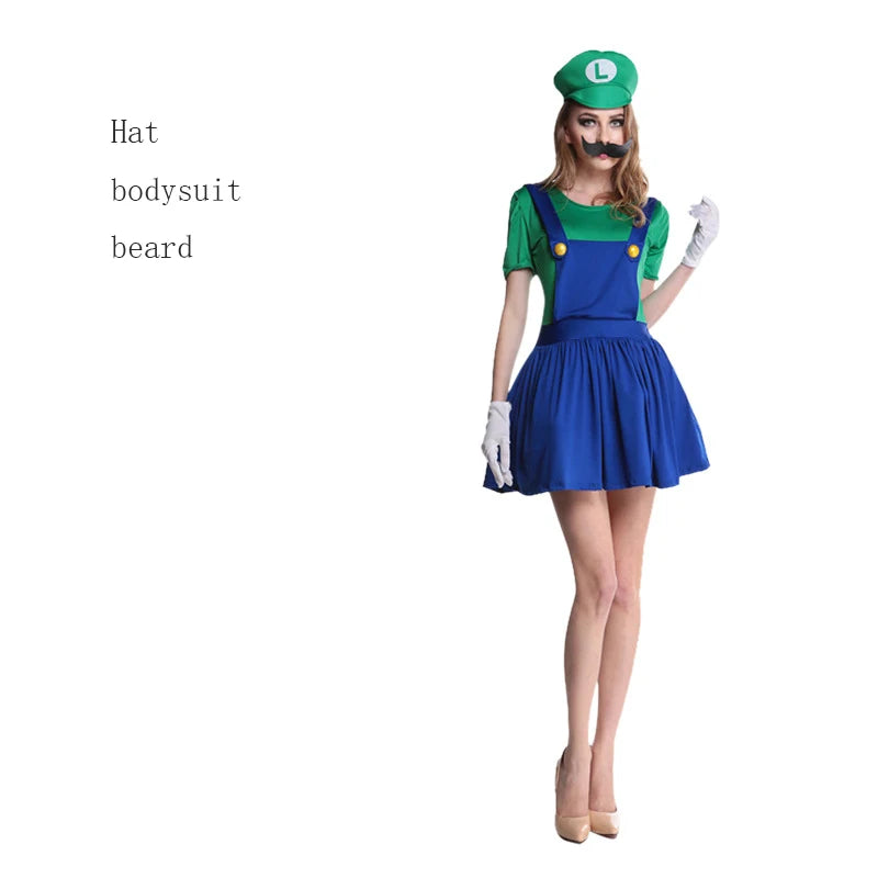 Disfraces pareja mario luigi halloween super mario bros adultos - Vista 8