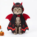 Disfraz vampiro mascotas halloween gato perro capa alas pajarita
