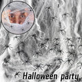 Telarana halloween gigante elastica decoracion con mini aranas incluidas