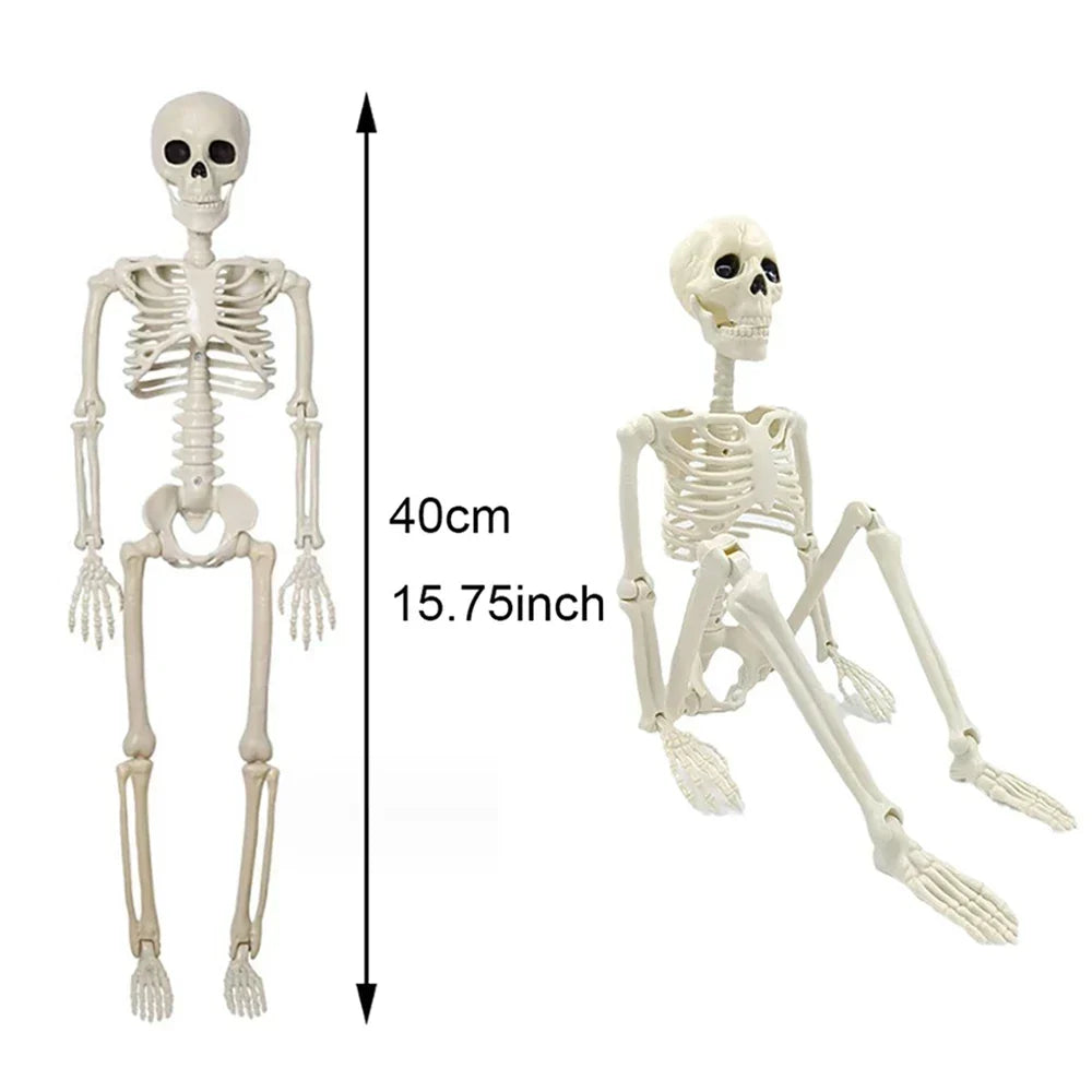 Esqueleto decoracion halloween 40cm humano articulado terror - Vista 4