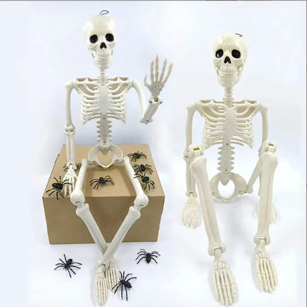 Esqueleto decoracion halloween 40cm humano articulado terror - Vista 2