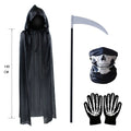 Disfraz segador muerte halloween set completo capa guardana mascara calavera