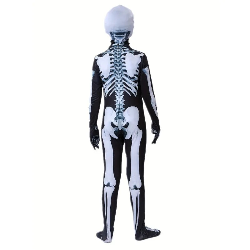 Disfraz esqueleto 3d nino halloween con mascara calavera infantil - Vista 5