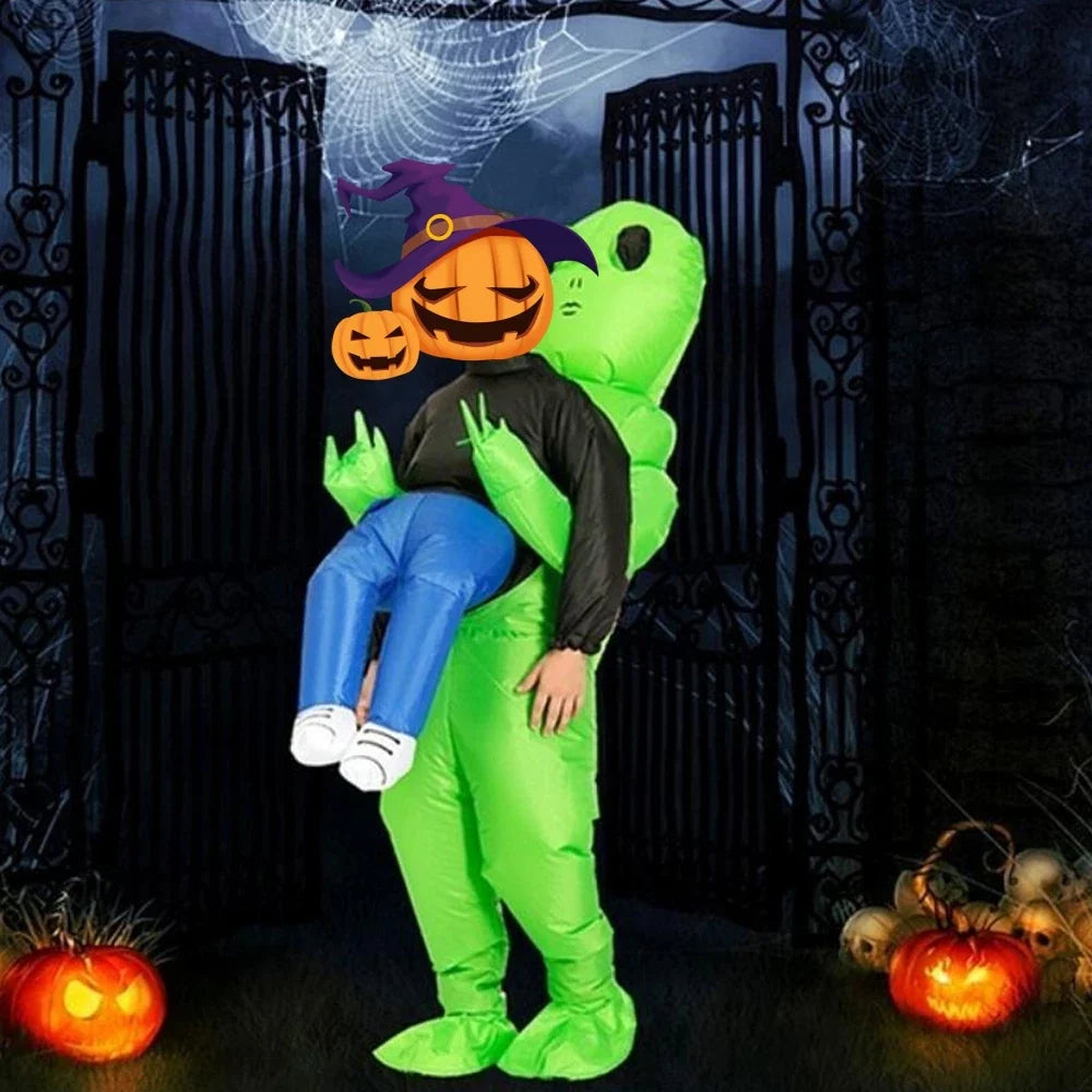 Disfraz inflable alien abduccion extraterrestre halloween adulto divertido - Vista 3