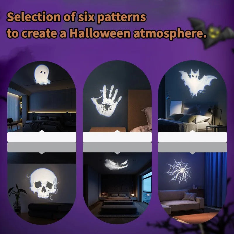 Proyector led halloween fantasma calavera lampara nocturna decoracion habitacion - Vista 5