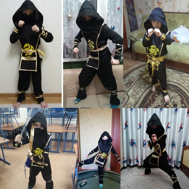 Disfraz ninja nino halloween sombra deluxe con armas de juguete infantil - Vista 5