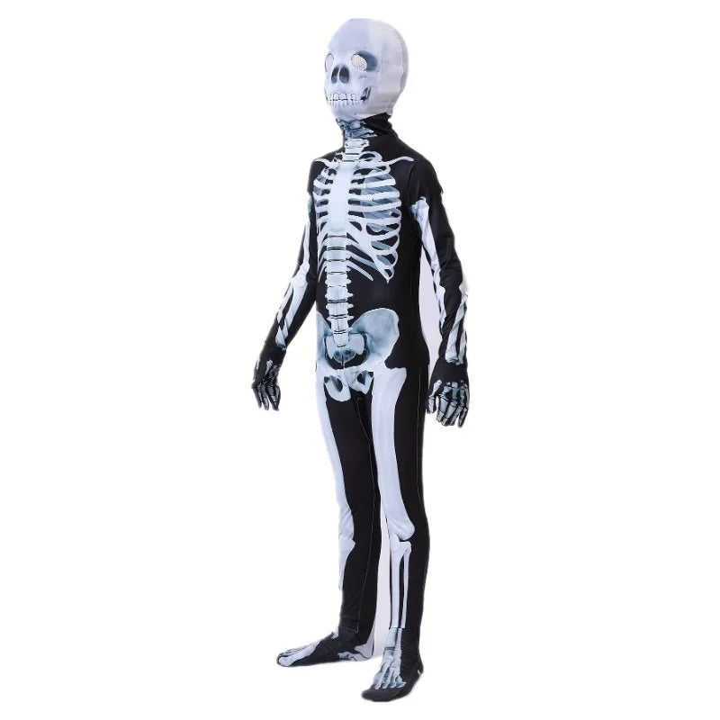 Disfraz esqueleto 3d nino halloween con mascara calavera infantil - Vista 2