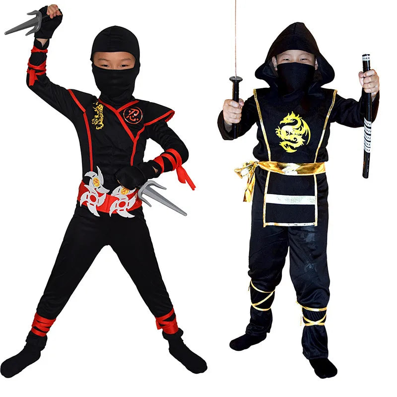 Disfraz ninja nino halloween sombra deluxe con armas de juguete infantil