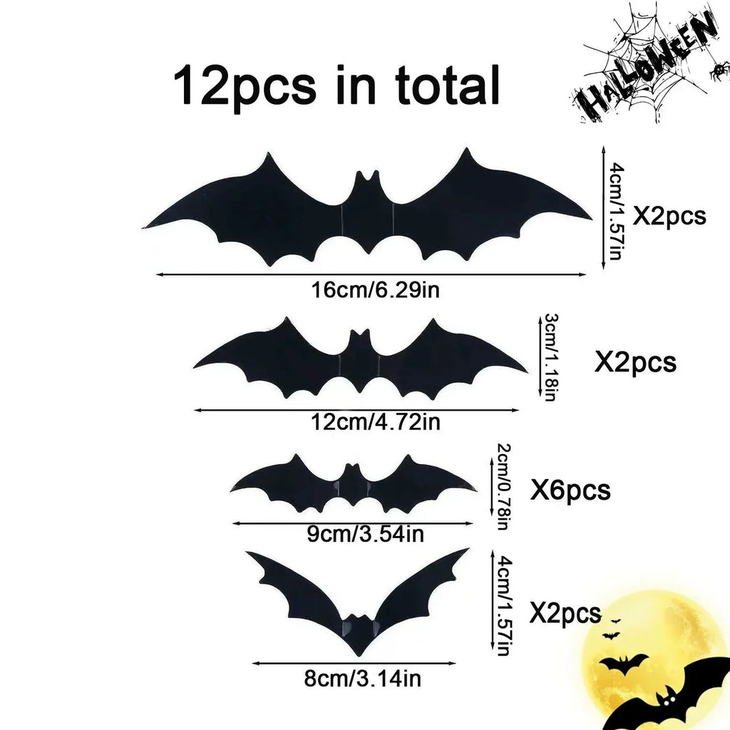Murcielagos decoracion halloween 3d adhesivos pared pack halloween - Vista 3