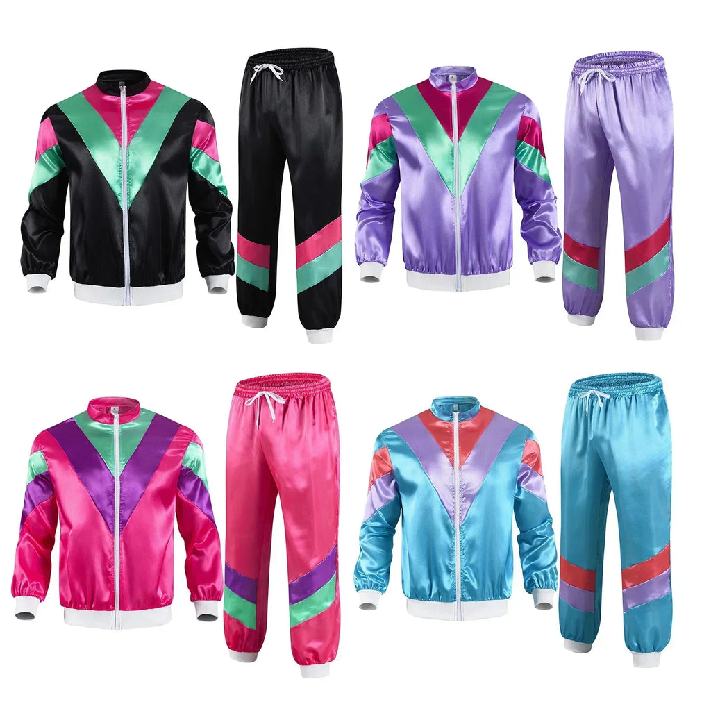 Disfraz chandal retro anos 80 halloween adulto multicolor disco - Vista 5