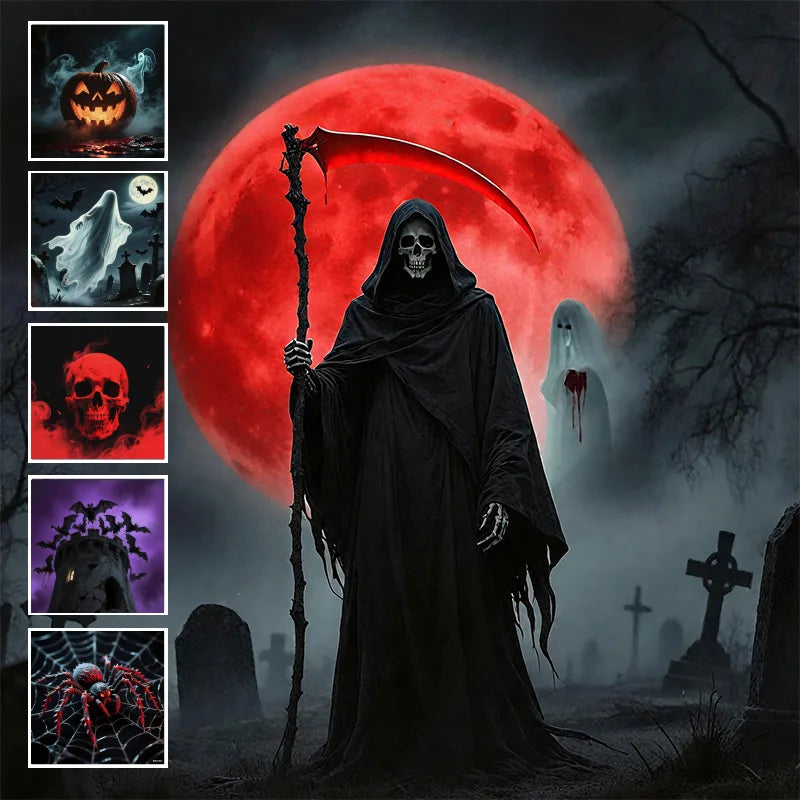 Proyector led halloween fantasma calavera lampara nocturna decoracion habitacion - Vista 3
