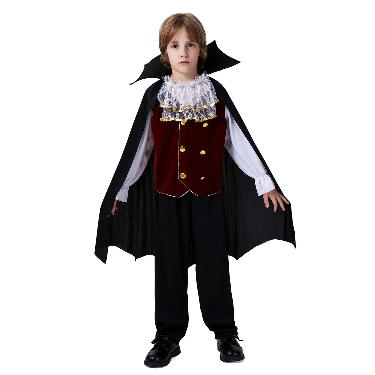 Disfraz vampiro conde nino halloween infantil con capa y chaleco - Vista 3