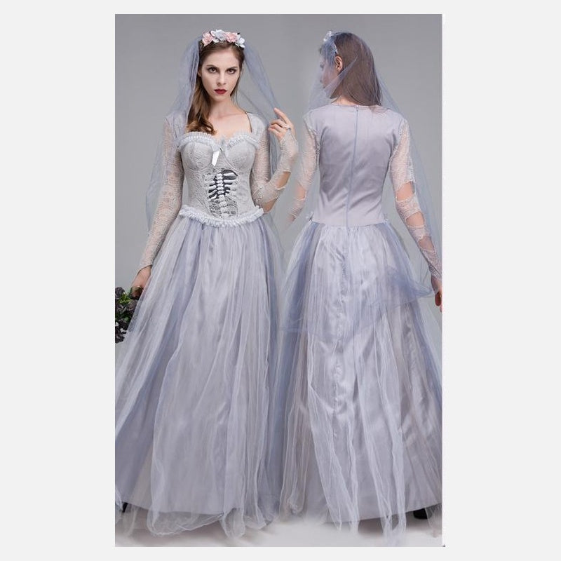 Disfraces pareja novios cadaver halloween pack completo - Vista 2