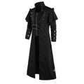 Gabardina steampunk gotica hombre halloween asesino medieval cuero - Vista 2
